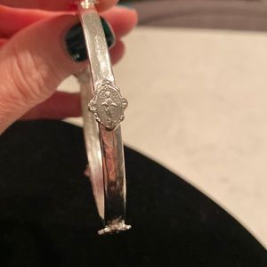 Power Beads by Jen Blessed Mother bangle silvertone